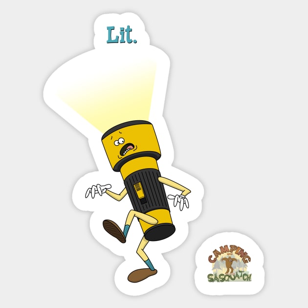 Lit. That's Lit. It's a Flashlight. Sticker by LethalChicken